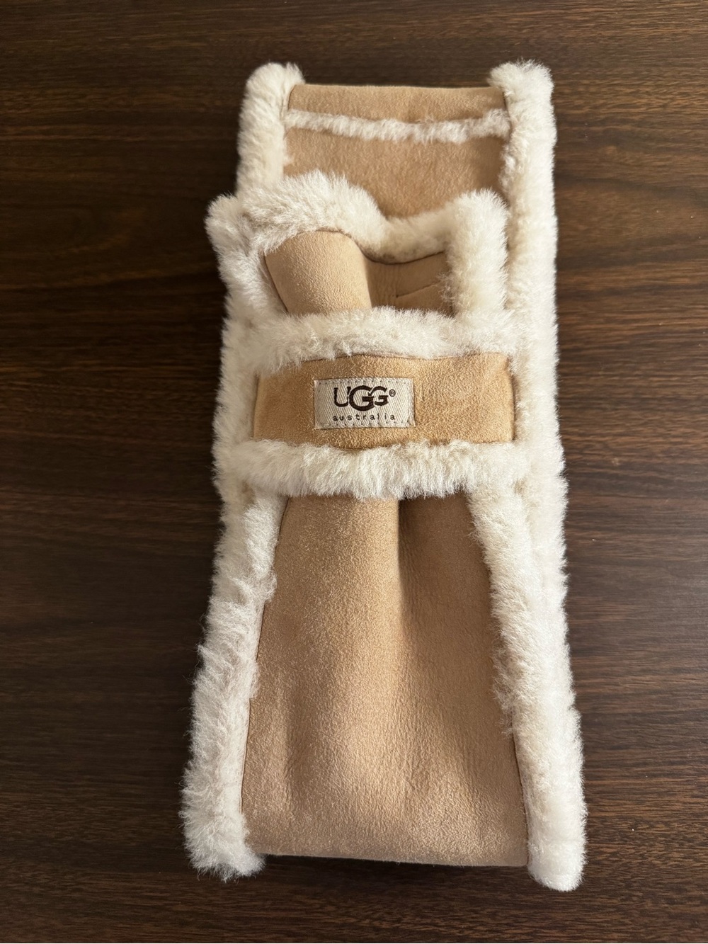 UGG Australia Shearling Neck Wrap Scarf Chestnut One Size